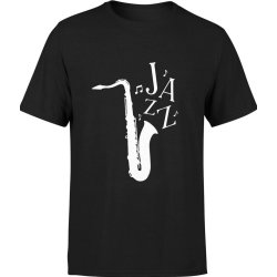  Koszulka męska Saksofon Muzyczna Jazz