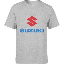  Koszulka męska Suzuki logo Motocykle szara