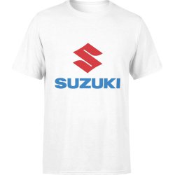  Koszulka męska Suzuki logo Motocykle biała
