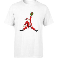  Koszulka męska Święty Mikołaj Koszykarz biała