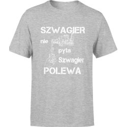  Koszulka męska Szwagier prezent dla szwagra szara