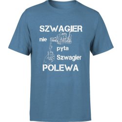  Koszulka męska Szwagier prezent dla szwagra niebieska