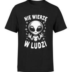  Koszulka męska Ufo Kosmita Nie wierzę w ludzi