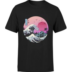  Koszulka męska Wielka Fala W Kanagawie Vintage Hokusai Japońska