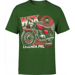  Koszulka męska WSK 125 Legenda PRL z motorem zielona