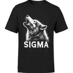  Koszulka męska Wyjący Wilk Sigma