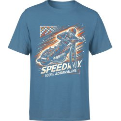  Koszulka męska Żużel Speedway Dla Fana Żużla niebieska