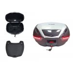 Kufer centralny 48L srebrny światła LED