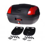 Kufer centralny czarny mat z odblaskami 46l