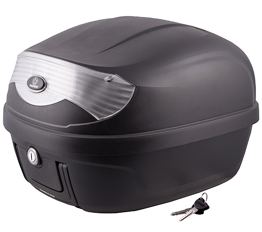 Kufer Moretti MR-808 28L czarny z białym odblaskiem