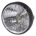 Lampa motocyklowa przód 7 cali Black obrysówka LED RENO II homologacja E4 