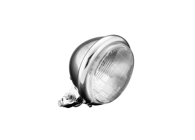 Lampa przód H4 150mm Bates Chrome homologacja E4