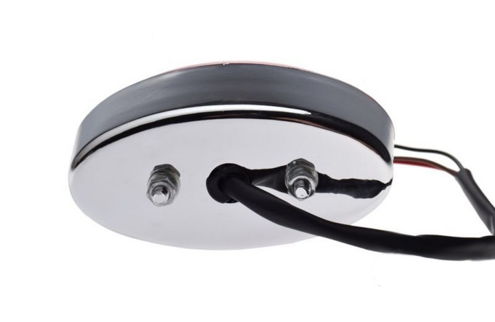 Lampa tył chrom czerwony klosz led