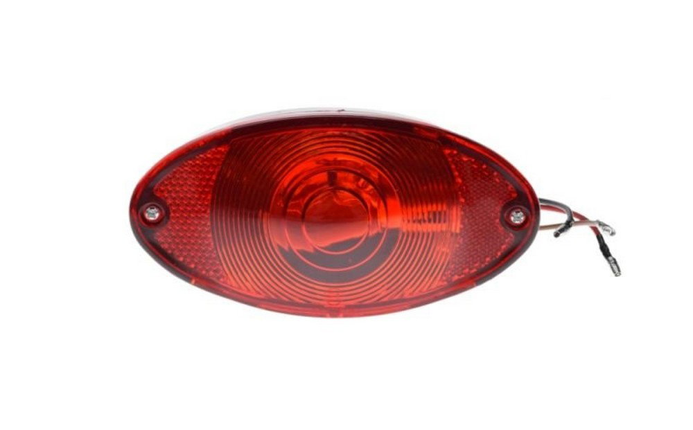 Lampa tył chrom czerwony klosz led