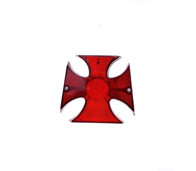 Lampa tył chromowana w kształcie krzyża