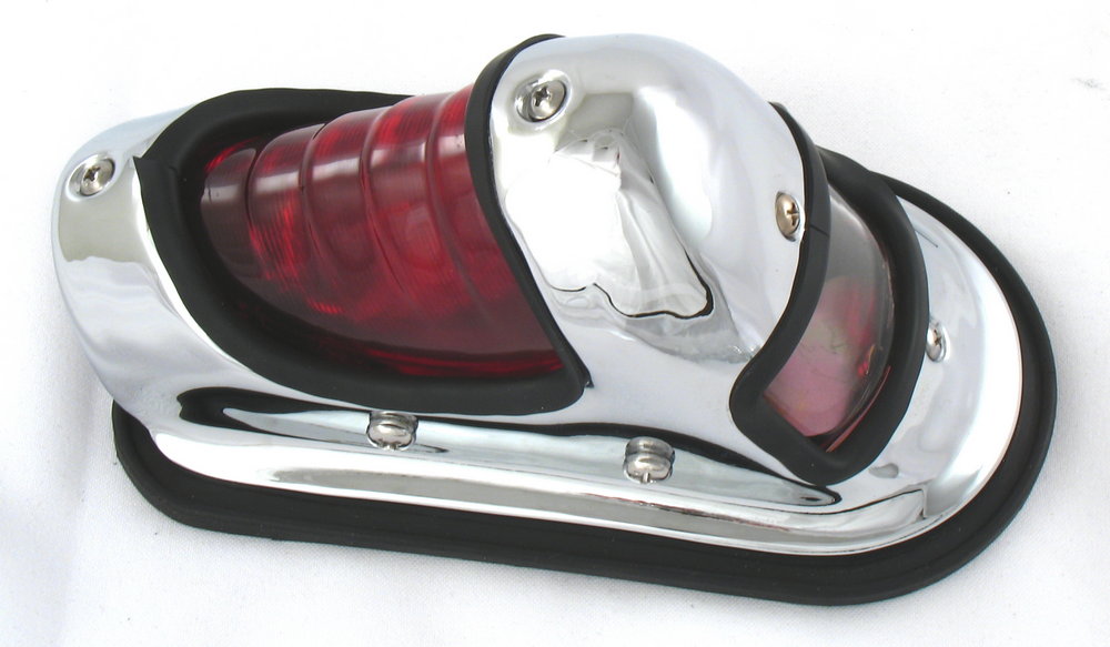 Lampa tył metalowa chromowana - Harley style