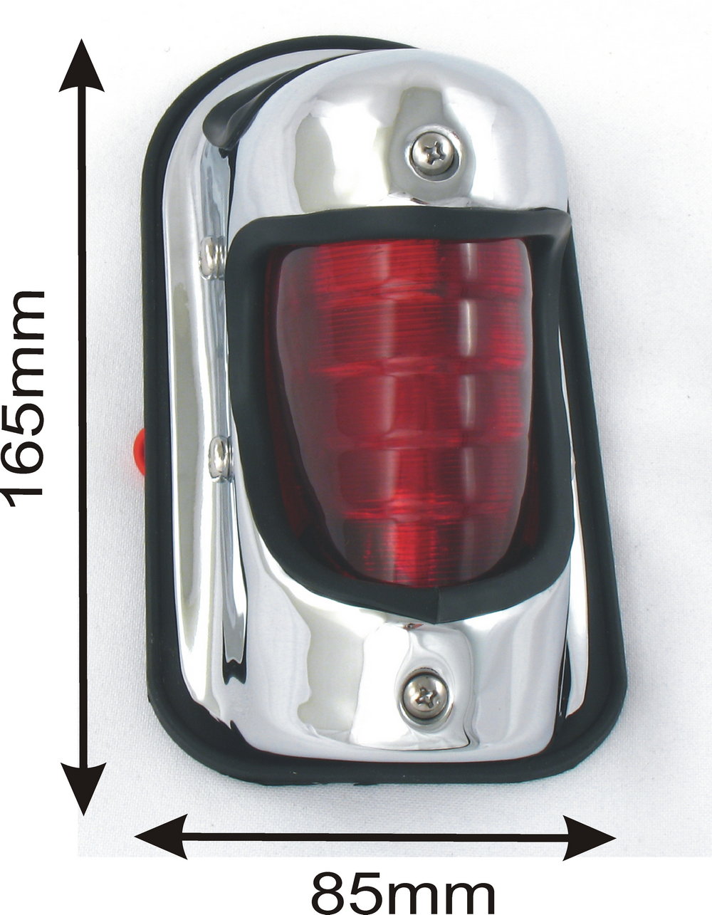 Lampa tył metalowa chromowana - Harley style