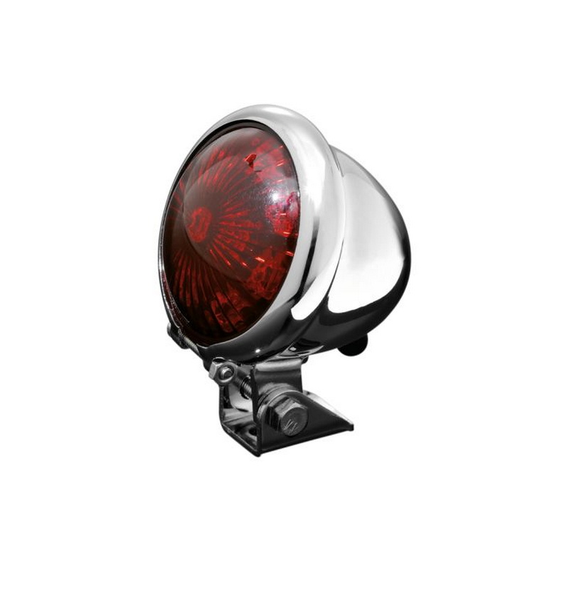 Lampa tył OLD SCHOOL chrom led homologacja E8