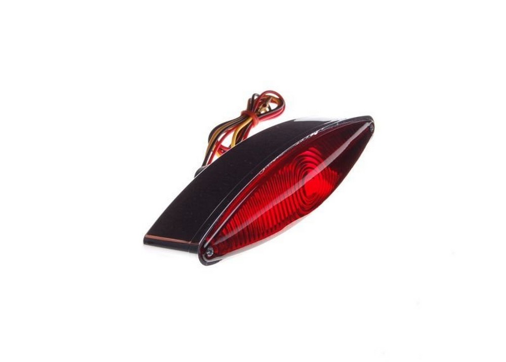 Lampa tył - owalna, chromowa Mini Snake Eye.