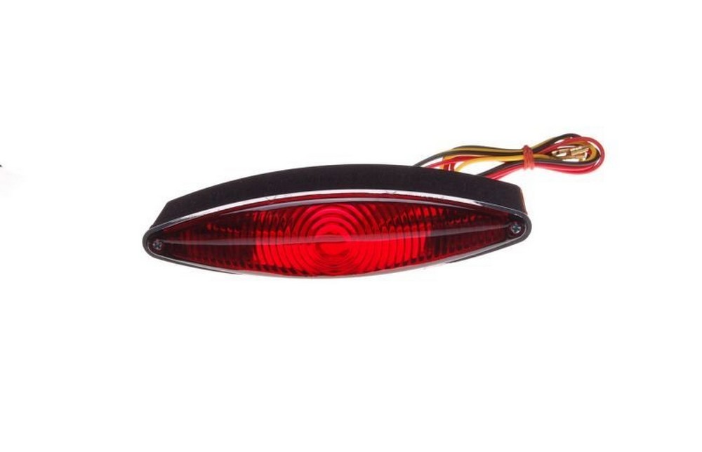 Lampa tył - owalna, chromowa Mini Snake Eye.