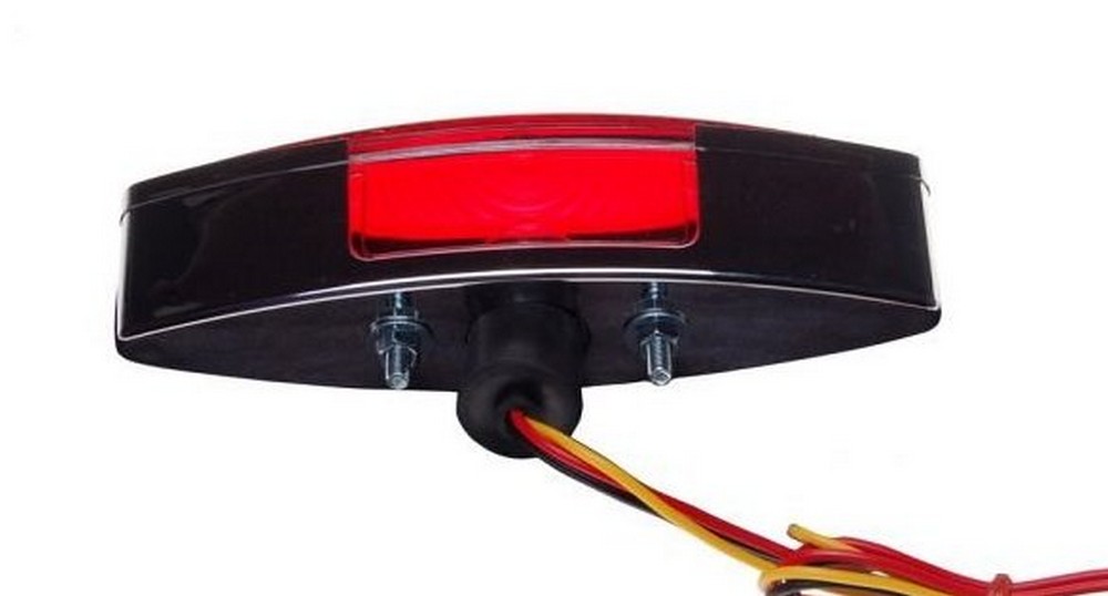 Lampa tył - owalna, chromowa Mini Snake Eye.
