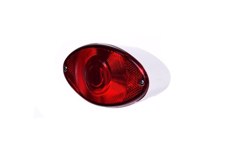 Lampa tył - uniwersalna, owalna, chromowa