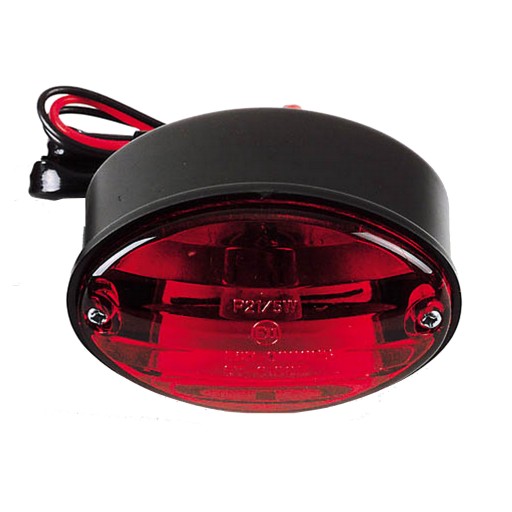 Lampa tył - uniwersalna, owalna, czarna ECE