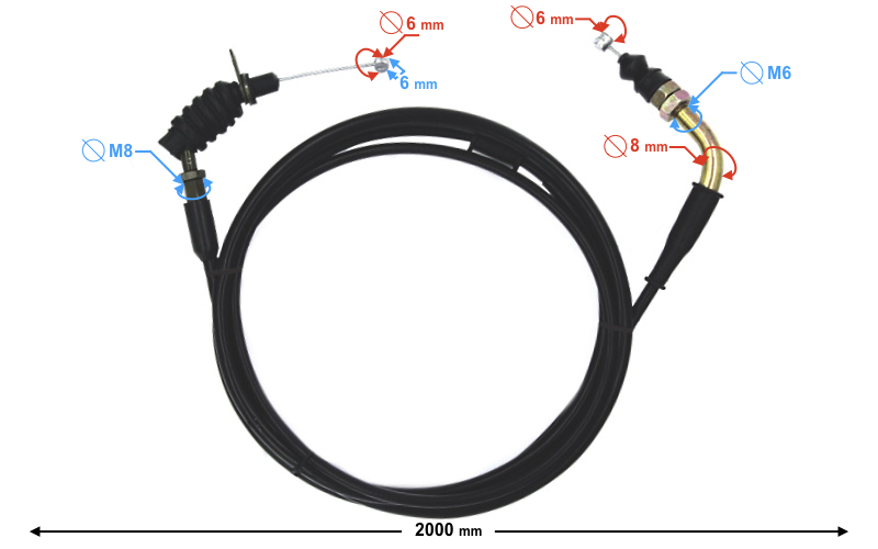 Linka gazu do skutera Firefox Euro 4