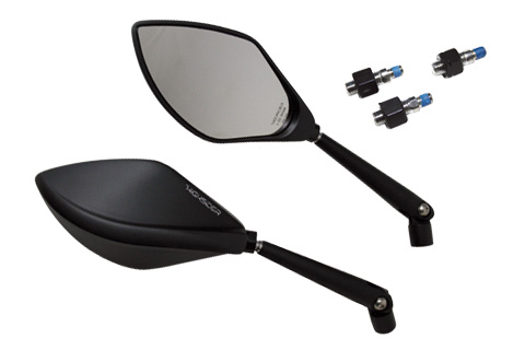 Lusterka aluminiowe M10 Torezzo czarne - adaptery Yamaha