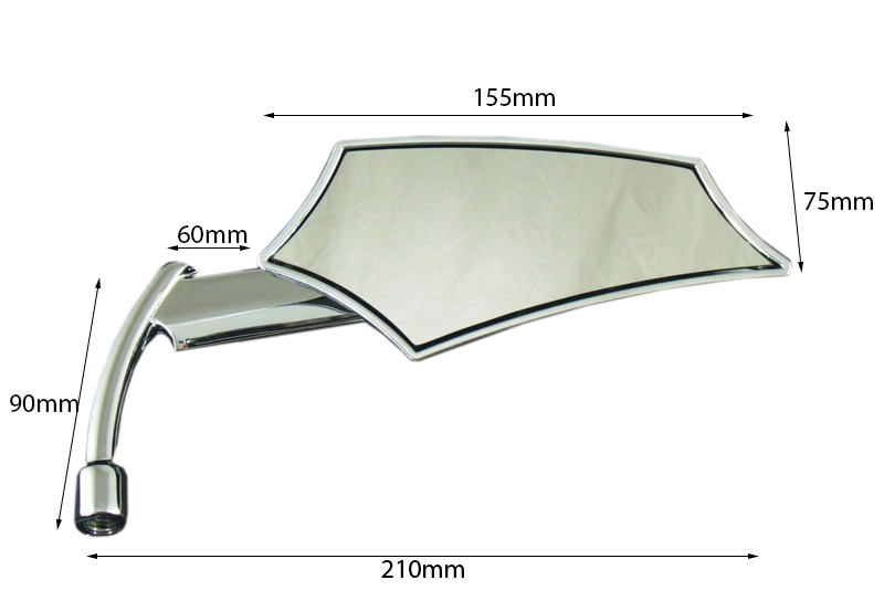 Lusterka chromowane Razor M10 Chrom