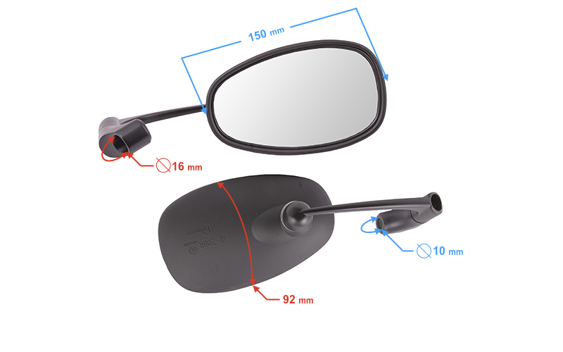 Lusterka do motocykla Cafe Racer