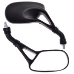 Lusterka owalne w kolorze czarnym.