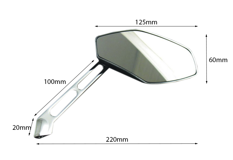Lusterka V-design chromowane
