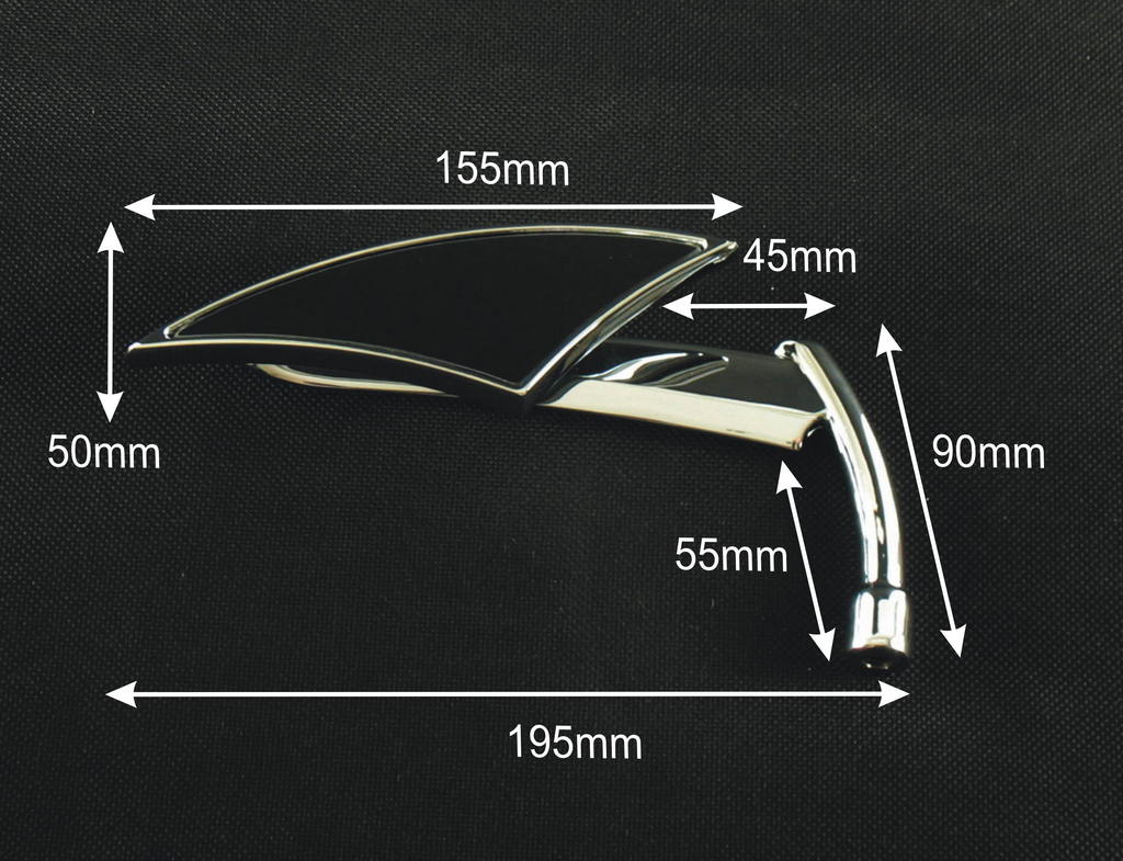 Lustro M10 Razorblade chrom chrom + adaptery P/P +P/L