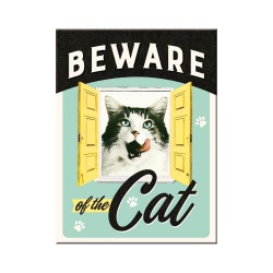  Magnes na lodówkę Beware of the Cat