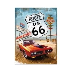  Magnes na lodówkę Route 66 Red Car