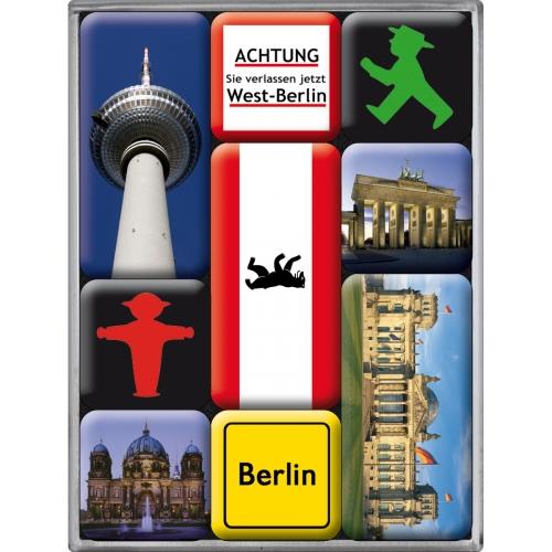 Magnesy na lodówkę 9szt Berlin Ampelmann