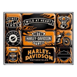  Magnesy na lodówkę 9szt Harley Davidson