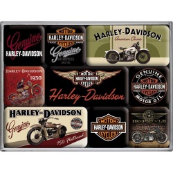  Magnesy na lodówkę 9szt Harley Davidson