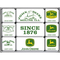  Magnesy na lodówkę 9szt John Deere Since 1876