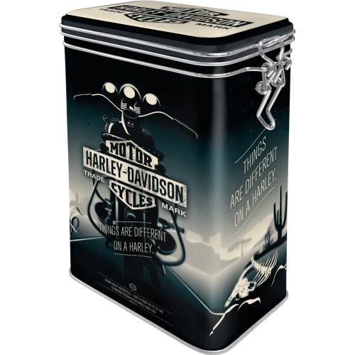 Metalowa puszka z klipsem Harley Davidson