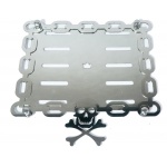 Metalowa ramka tablicy rejestracyjnej - czaszka