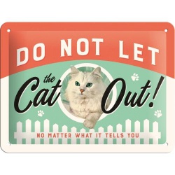  Metalowy Plakat 15 x 20cm Do Not Let The Cat