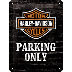  Metalowy Plakat 15 x 20cm Harley Davidson Parking