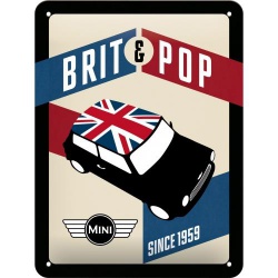  Metalowy Plakat 15 x 20cm Mini - Brit Pop 