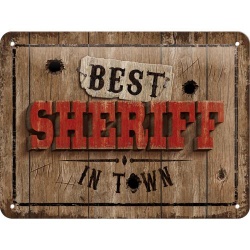  Metalowy Plakat 15 x 20cm Sheriff