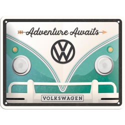  Metalowy Plakat 15 x 20cm VW Bulli Adventure