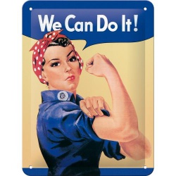  Metalowy Plakat 15 x 20cm We can do it