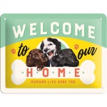 Metalowy Plakat 15 x 20cm Welcome Puppies