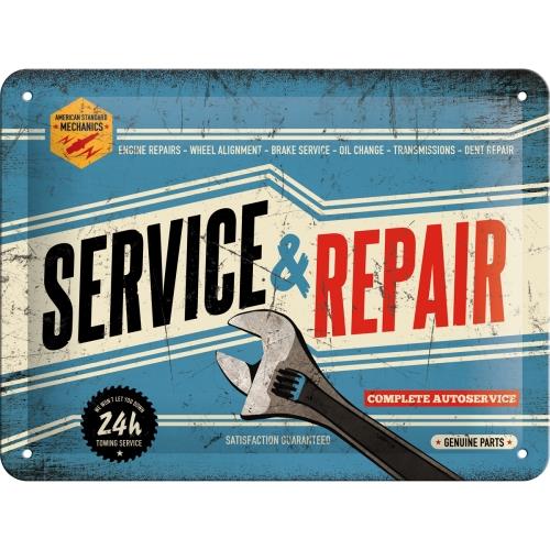 Metalowy Plakat 15x20cm Service & Repair